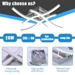 COFEMY 28W Modern Led Ceiling Light Fixture