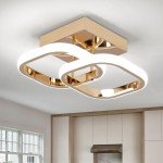 Elegant Square LED Ceiling Light - 22W Rose Gold