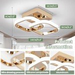 Elegant Square LED Ceiling Light - 22W Rose Gold