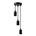 Black Industrial 3-Light Pendant Ceiling Light