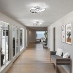EIDISUNY Modern LED Chrome Ceiling Light 25cm