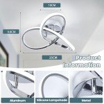 EIDISUNY Modern LED Chrome Ceiling Light 25cm