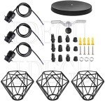 Vintage Geometric 3-Light Ceiling Pendant Lamp
