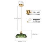 Vintage Glass Pendant Light for Home Decor