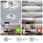 EIDISUNY Modern LED Chrome Ceiling Light 25cm