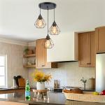 Vintage Geometric 3-Light Ceiling Pendant Lamp