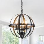 Industrial Vintage Globe Pendant Light Fixture