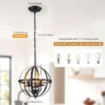 Industrial Vintage Globe Pendant Light Fixture