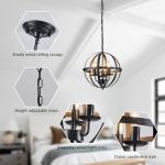 Industrial Vintage Globe Pendant Light Fixture