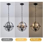 Industrial Vintage Globe Pendant Light Fixture