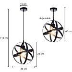 Giggi Adjustable Black Pendant Ceiling Light Fixture