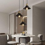 Vintage 3-Light Black Metal Pendant Ceiling Light