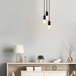 Black Industrial 3-Light Pendant Ceiling Light