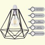 Industrial Black Wire Basket Pendant Ceiling Light