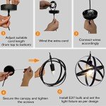 Giggi Adjustable Black Pendant Ceiling Light Fixture
