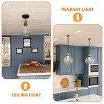 Frideko Vintage 20cm Industrial Glass Pendant Light