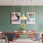 Set of 2 Retro Pendant Ceiling Lights - Green
