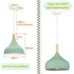 Set of 2 Retro Pendant Ceiling Lights - Green