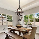 Industrial Vintage Globe Pendant Light Fixture
