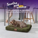 Large Washable Anti-Anxiety Dog Bed in Green