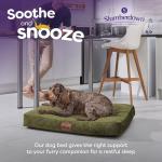 Large Washable Anti-Anxiety Dog Bed in Green