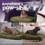 Large Washable Anti-Anxiety Dog Bed in Green