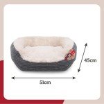 Cozy Jumbo Oval Plush Dog Bed in Grey