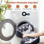 MIXJOY Washable Medium Dog Bed – Super Soft Grey