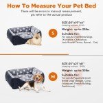 MIXJOY Washable Medium Dog Bed – Super Soft Grey