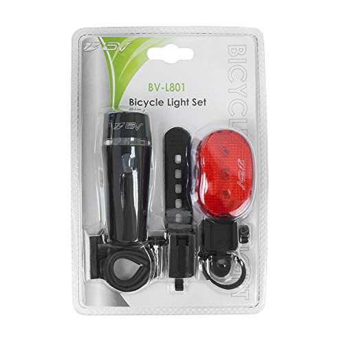 BV Super Bright Bicycle Light Set – 5 LED Headlight & 3 LED Taillight