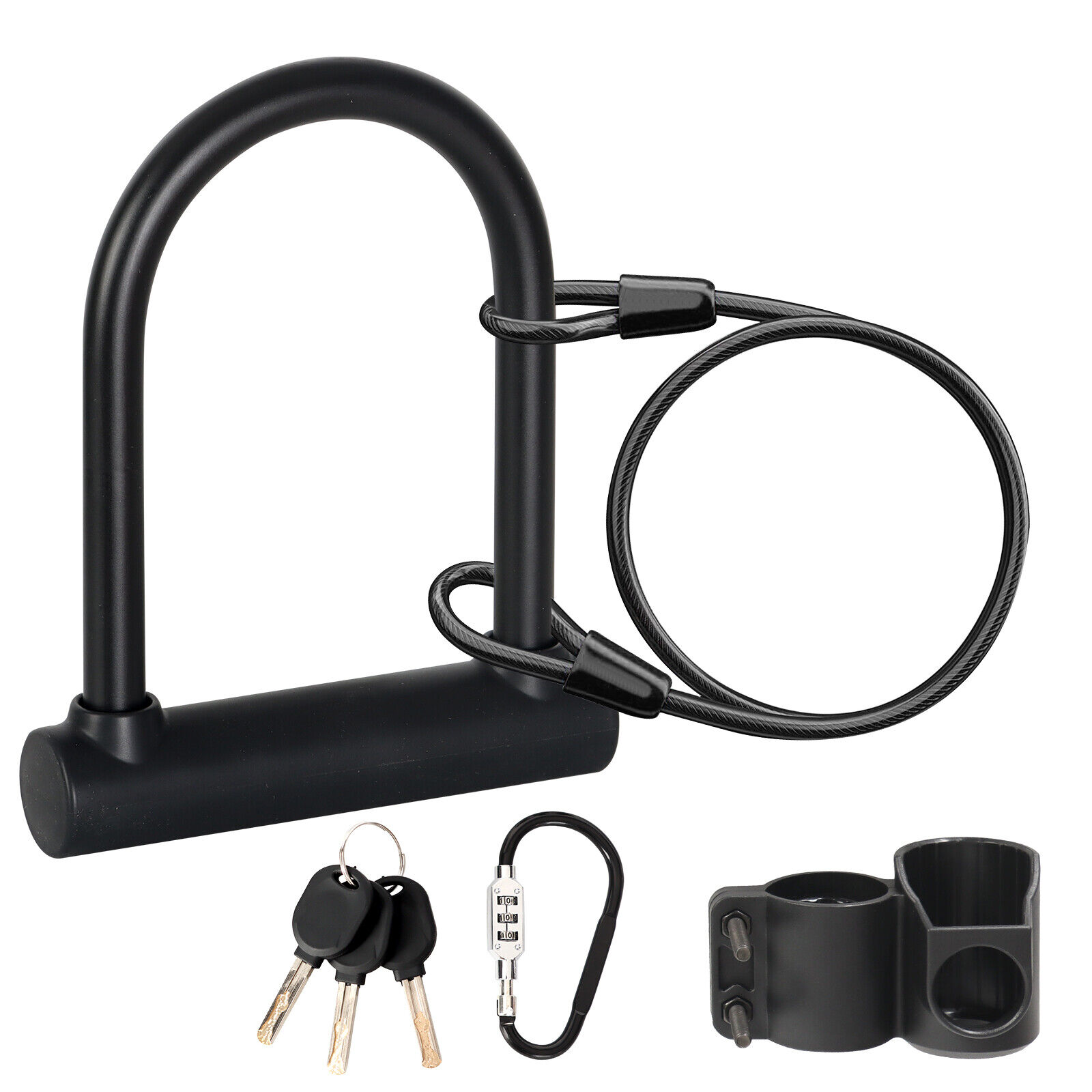 Heavy-Duty eBike U-Lock with 4ft Security Chain