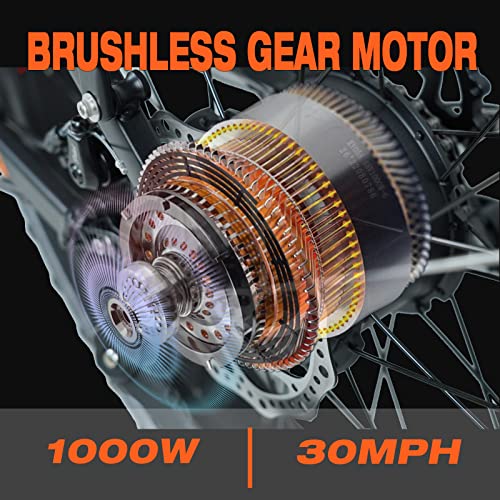 SENADA Fat Tire Electric Bike - 1000W Motor 48V 17.5Ah