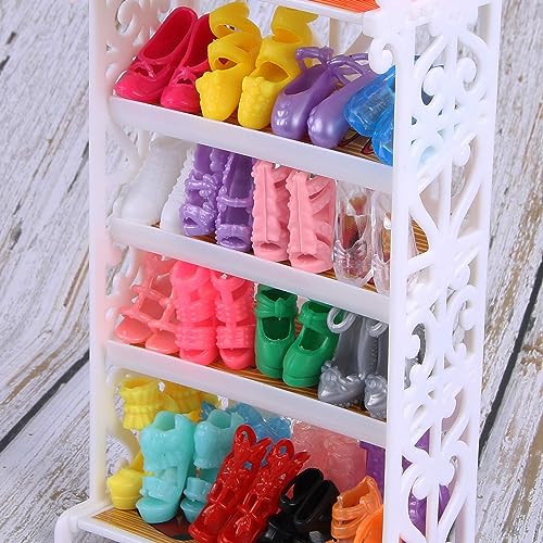 Barbie Doll Shoes: 30 Styles Assorted Colors Set