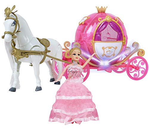 Barbie Princess Horse & Carriage Playset with Doll