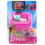 Barbie Living Room Playset with Kitten & Accessories