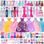 57-Piece Barbie Doll Clothes and Accessories Bundle