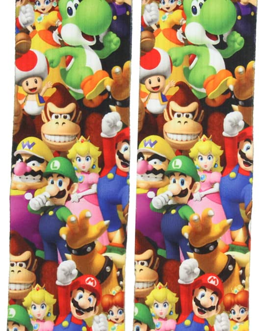 Mario Bros. Collage Premium Sublimated Crew Socks
