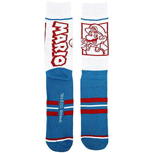 Super Mario Split Men's Collectible Crew Sock Set