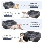 JOEJOY Medium Washable Soft Plush Dog Bed