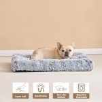 Fluffy Calming Dog Bed - Medium Size, Grey