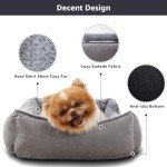 Cozy Grey Small Dog Bed with Non-Slip Bottom