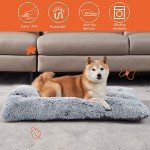 Fluffy Grey Calming Anti-Anxiety Dog Bed