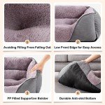 Large Dog Sofa Bed with Rabbit-Velvet Fabric