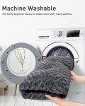 Large Washable Calming Dog Bed - Dark Grey