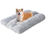 Fluffy Grey Calming Anti-Anxiety Dog Bed
