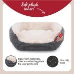 Rosewood Grey Jumbo Plush Oval Dog Bed