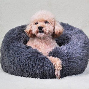 Cozy Plush Donut Bed for Small Pets