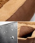 Reversible Non-Slip Dog Bed with Pillow, 50x37 cm