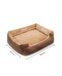 Reversible Non-Slip Dog Bed with Pillow, 50x37 cm