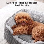 JOEJOY Washable Small Dog Bed with Calming Design